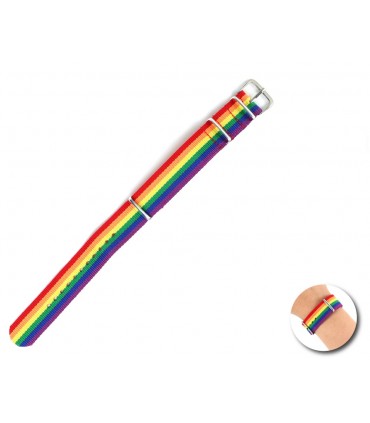 12 Regenbogenflaggen-Armbänder