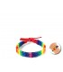 12 Rainbow Flag Braided Bracelets