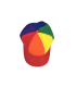 BERRETTO CON BANDIERA ARCOBALENO