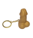 12 LLAVERO DE GOMA DURA DE PENE COLOR DORADO