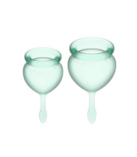 SATISFYER SET 2 COPAS MENSTRUALES FEEL GOOD VERDE