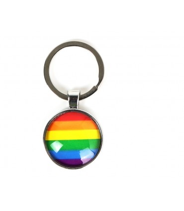12 PORTACHIAVI IN METALLO CON BANDIERA ARCOBALENO