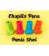 12 CHUPITOS PENE (AMARILLO-ROJO-NARANJA-AZUL) EN UN PACK DE BOTE