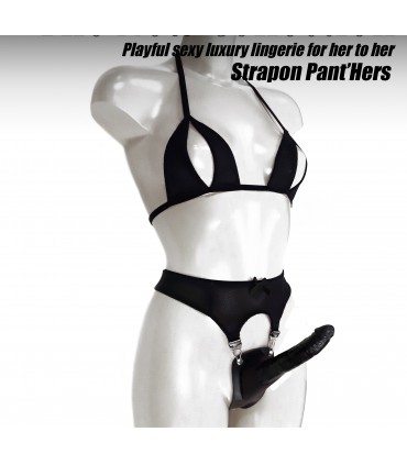 CONJUNTO PANT"HERS STRAP-ON NEGRO