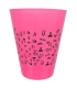 12 VASOS FUSCIA 500 ML CON PENES NEGROS