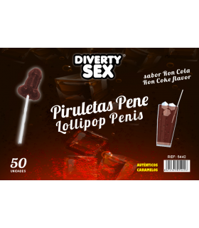 50 PIRULETAS PENE RON COLA