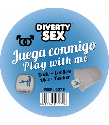 12 DADO DURO BLANCO 3 X 3 CM POSTURAS CHICOS CON CUBILETE