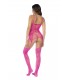 MOD. 1105 FISHNET STOCKING, NECKLINES & STRAPS NEON PINK OS