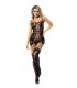 MOD. 1105 FISHNET STOCKING, NECKLINES & STRAPS BLACK OS