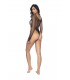 MOD. 1119 LANGARM-NETZ-Bodysuit SCHWARZ OS