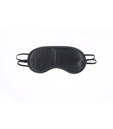 Schwarze Satin-Augenbinde