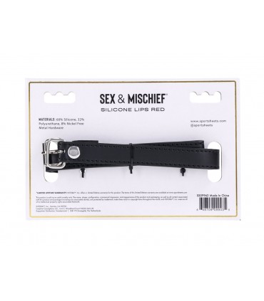 ROTER SILIKON-LIPPEN-KNEBEL