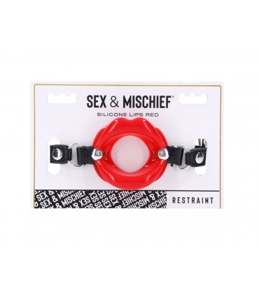 ROTER SILIKON-LIPPEN-KNEBEL