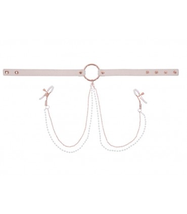 Collier Peach's 'N Cream avec pinces à tétons