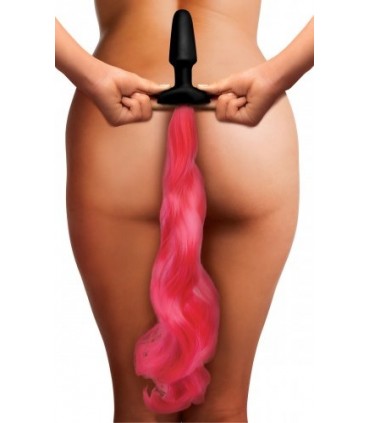 COLA PONI PLUG SILICONA ROSA INTENSO