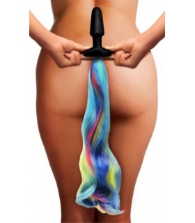 COLA PONI PLUG ARCOIRIS SILICONA