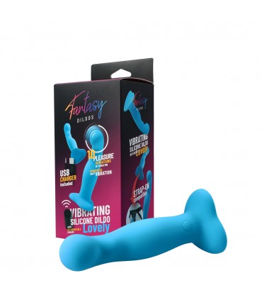 VIBRATING SILICONE DILDO "LOVELY" W/ REMOTE CONTROL