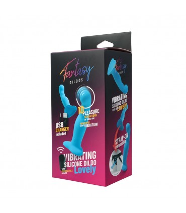 VIBRATING SILICONE DILDO "LOVELY" W/ REMOTE CONTROL