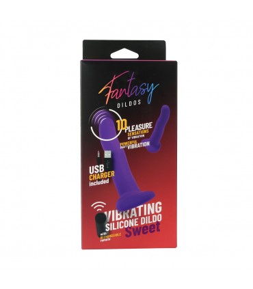 VIBRATING SILICONE DILDO "SWEET" W/ REMOTE CONTROL