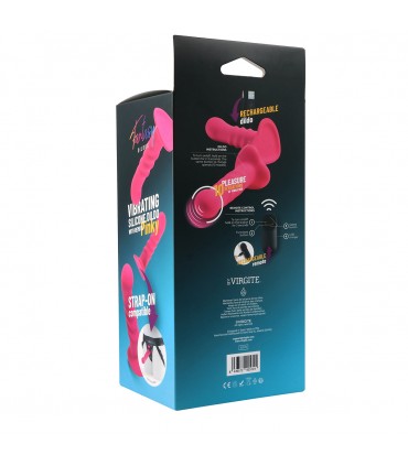 VIBRATING SILICONE DILDO "PINKY" W/ REMOTE CONTROL