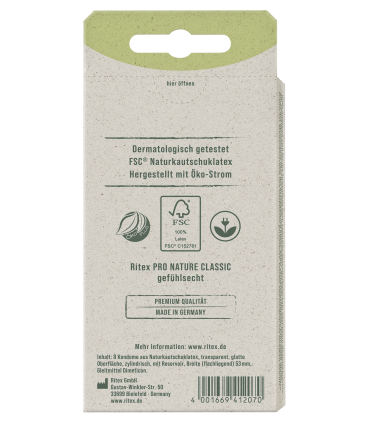 RITEX PRO NATURE CLASSIC KONDOME 8 EINHEITEN