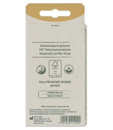 RITEX PRESERVATIVOS PRO INTENSIV 8 UDS