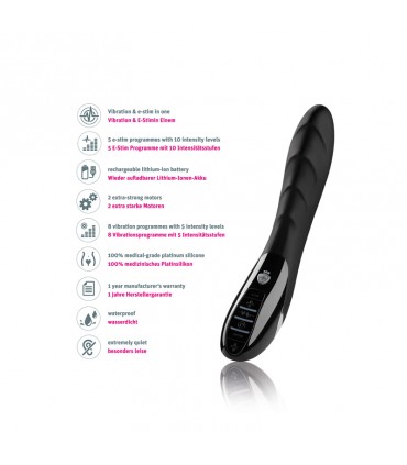MYSTIM SIZZLING SIMON ESTIM VIBRATOR BLACK EDITION