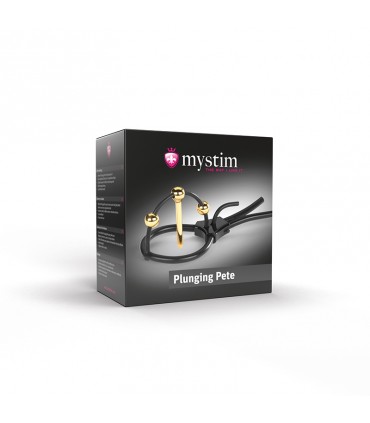 MYSTIM PLUNGING PETE - CORONA STRAP WITH URETHRAL SOUND