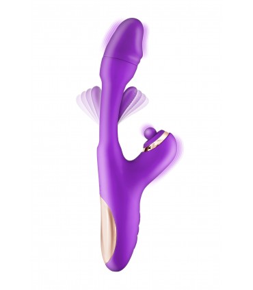 JOYFULLY TRIPLE STIMULATION VIBRATOR PURPLE