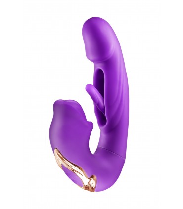Kissy Triple Stimulation Vibrator Purple