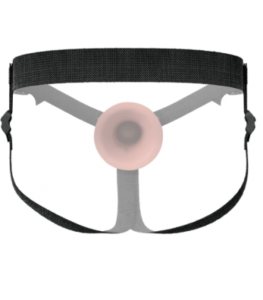 9" SILICONE HOLLOW STRAP-ON DUAL DENSITY