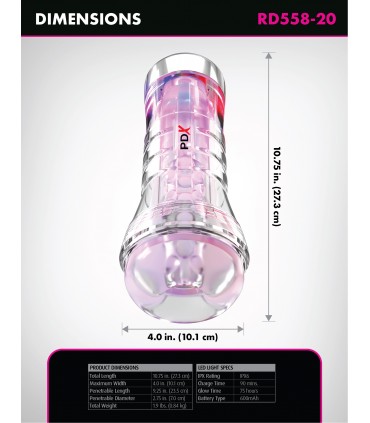 VIEWTUBE XXL STROKER LED TRANSPARENT EZ-GRIP