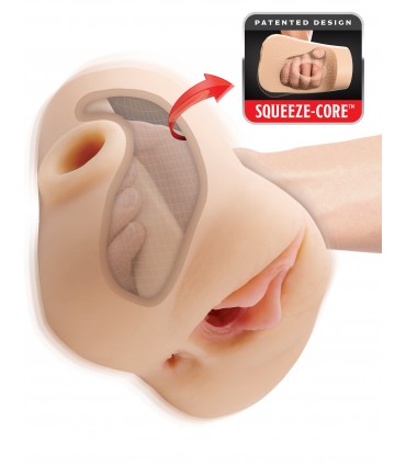 DOUBLE POUNDER VIBRANT SQUEEZE STROKER