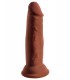 KING COCK PLUS 6" TRIPLE DENSITY COCK - BROWN