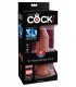 KING COCK PLUS 6" TRIPLE DENSITY COCK - BROWN