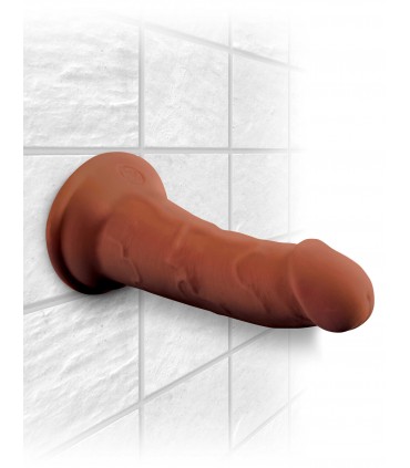 KING COCK PLUS 6" TRIPLE DENSITY COCK - BROWN