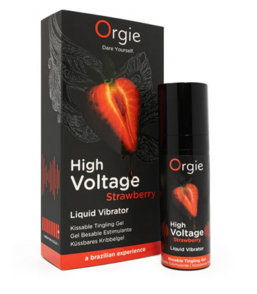 VIBRADOR LÍQUIDO HIGH VOLTAGE FRESA 15 ML