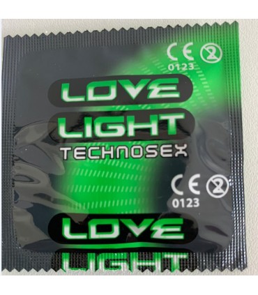 PRESERVATIVI LOVE LIGHT TECHNOSEX GLOW 12 UNITÀ