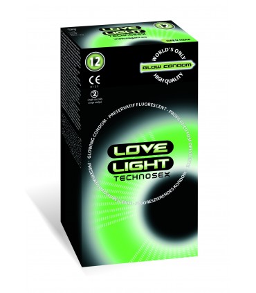 PRESERVATIVI LOVE LIGHT TECHNOSEX GLOW 12 UNITÀ