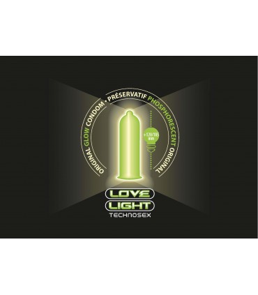 PRESERVATIVI LOVE LIGHT TECHNOSEX GLOW 12 UNITÀ