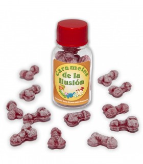 PACK OF 12 JARS OF 10 UNITS OF PITO DE LA ILUSION STRAWBERRY-CHERRY CANDIES