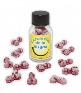 PACK OF 12 JARS OF 10 UNITS OF STRAWBERRY-CHERRY PITO DE LA ALEGRIA CANDIES