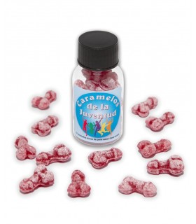 CONFEZIONE DA 12 VASI DA 10 UNITÀ CARAMELLE GIOVANISSIME ALLA FRAGOLA-CILIEGIA