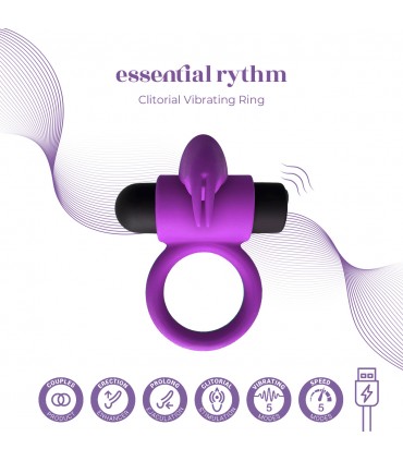 ANILLO VIBRADOR E9 MORADO RECARGABLE