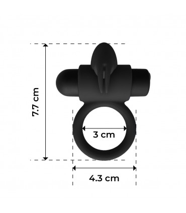 E9 BLACK RECHARGEABLE VIBRATING RING