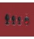 SET PLUG X3 E13 SILICONE NOIR-RUBY