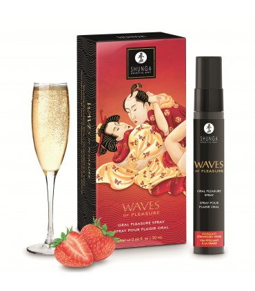 SHUNGA ORAL SPRAY WAVES PLEASURE 20 ML STRAWBERRIES CHAMPAGNE
