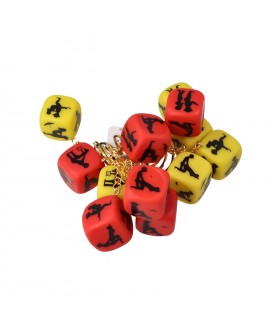 DICE POSITIONS KEYCHAIN PACK OF 12 UNITS