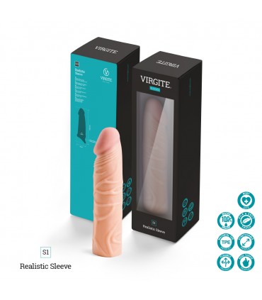 REALISTIC PENIS SHEATH S1 FLESH 16'5 CM