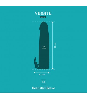 FUNDA PENE REALÍSTICA S4 FLESH 20 CM C/ VIBRACIÓN